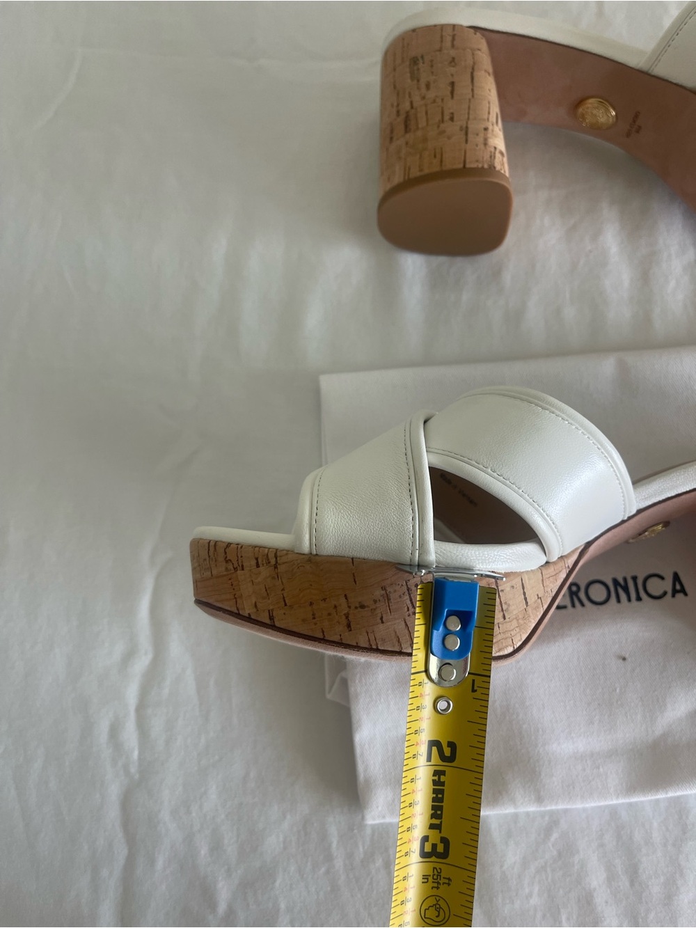 Veronica Beard  Dory White Leather Women's Sandal Heels Size 9 M  $395 NEW - Picture 12 of 14
